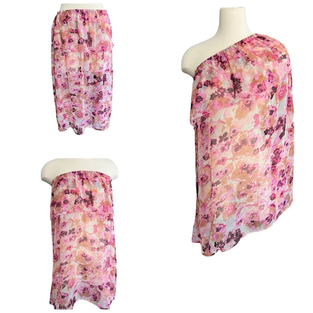 Cruise Club NWT Multiwear Floral Pink Cover Up One Size Beach Resort Boho